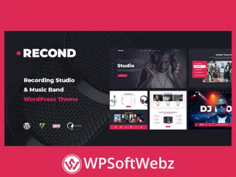 Recond - Recording Studio & Music Band WordPress Theme