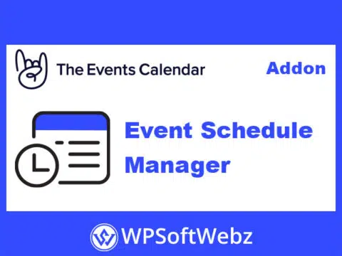 Event Schedule Manager - by The Events Calendar