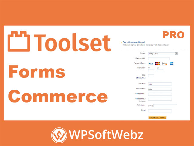 Toolset Forms Commerce (Cred Commerce)