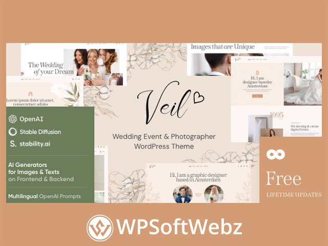 Veil - Wedding & Photographer WordPress Theme