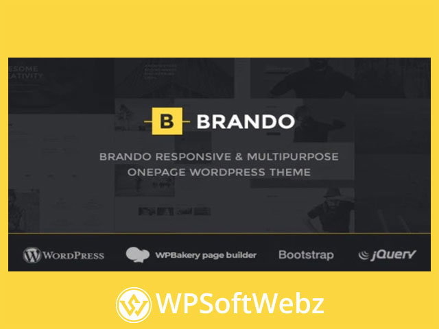 Brando Responsive and Multipurpose OnePage WordPress Theme