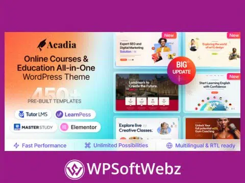 Acadia - Education WordPress Theme