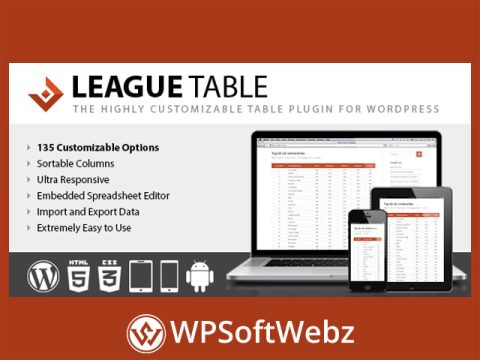 League Table - Table Plugin for WordPress (Premium)