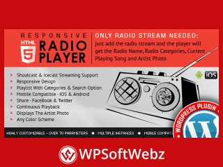 Radio Player Shoutcast & Icecast WordPress Plugin