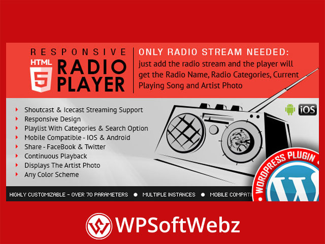 Radio Player Shoutcast & Icecast WordPress Plugin