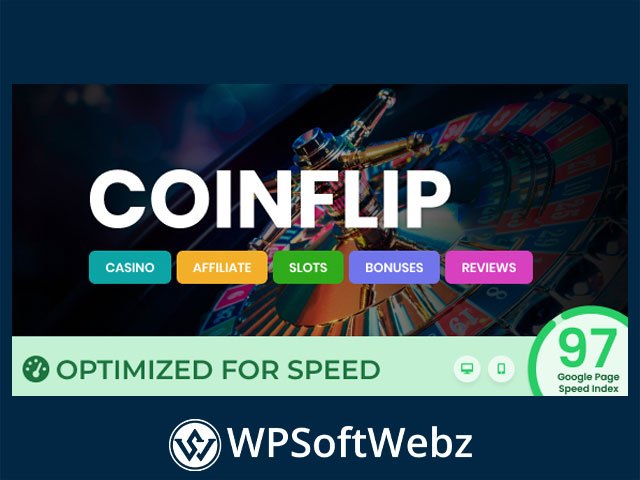 Coinflip - Casino Affiliate & Gambling WordPress Theme