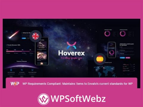 Hoverex | Cryptocurrency, NFT & ICO WordPress Theme + Spanish