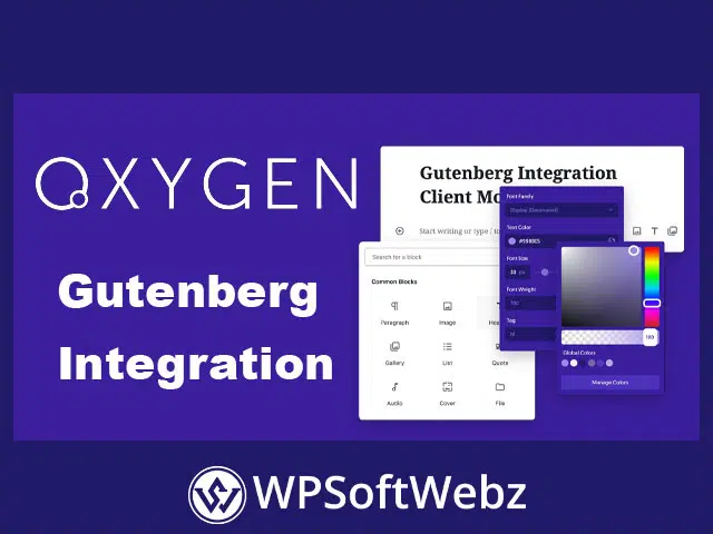 Oxygen Gutenberg Integration WordPress Plugin
