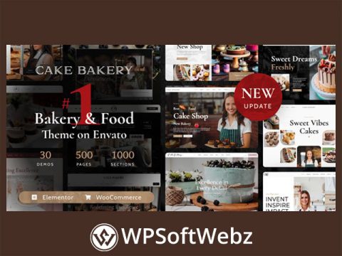Cake Bakery - Pastry WordPress Theme
