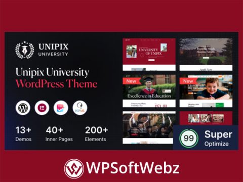 Unipix - University Education WordPress Theme + RTL