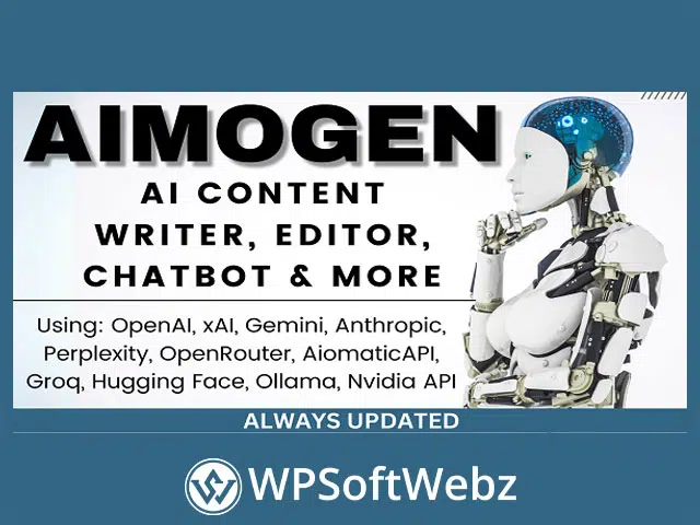 Aimogen Pro (Aiomatic) - All-in-One AI Content Writer, Editor, ChatBot & Automation Toolkit