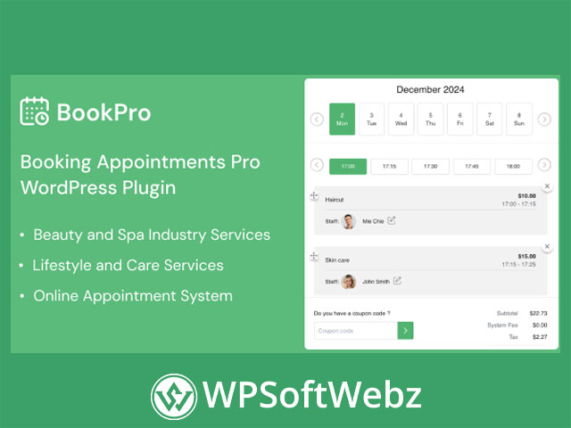 BookPro - Appointment Booking WordPress Plugin