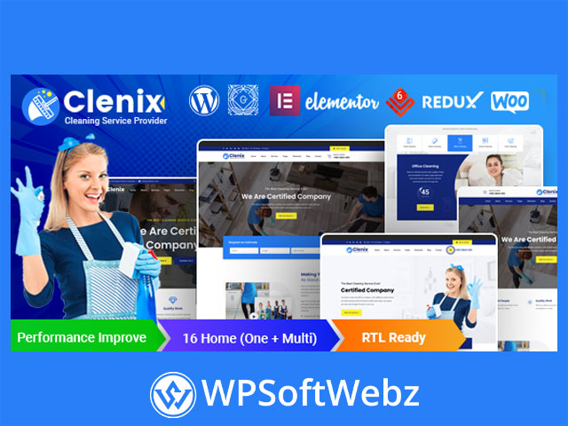 Clenix - Cleaning Services WordPress Theme