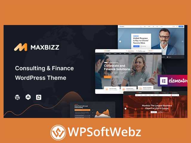 Maxbizz - Consulting & Financial Elementor WordPress Theme