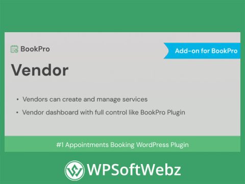 Vendor Add-on for BookPro Plugin WordPress