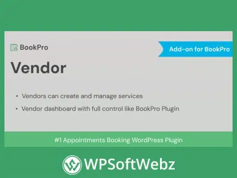 Vendor Add-on for BookPro Plugin WordPress