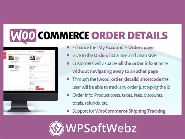 WooCommerce Order Details Plugin