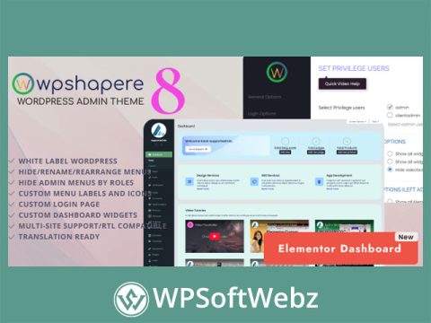 WordPress Admin Theme - WPShapere