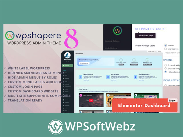 WordPress Admin Theme - WPShapere