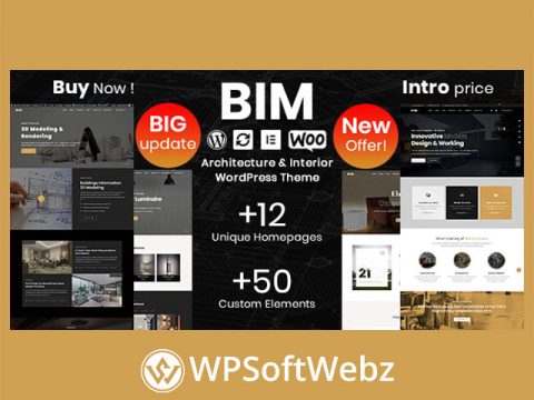 BIM - Architecture & Interior Design Elementor WordPress Theme