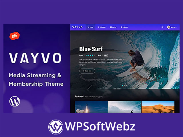 Vayvo - Media Streaming & Membership WordPress Theme