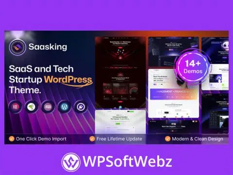 Saasking - SaaS & Tech Startup WordPress Theme