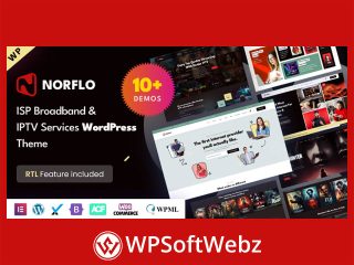 Norflo - Dish TV, ISP, eSIM, IPTV & OTT Platform Elementor WordPress Theme