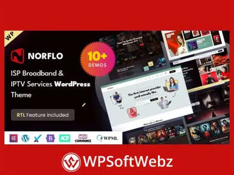 Norflo - Dish TV, ISP, eSIM, IPTV & OTT Platform Elementor WordPress Theme