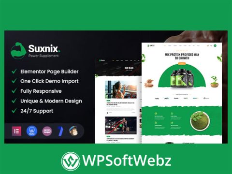 Suxnix - Health Supplement WordPress Theme