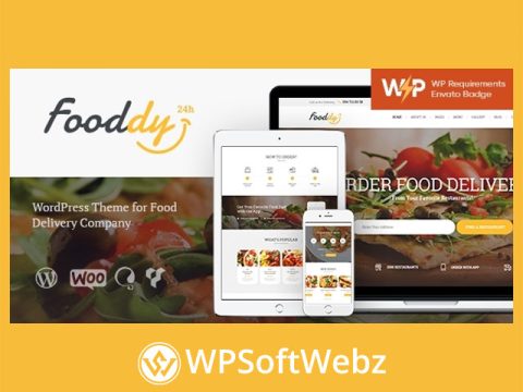 Fooddy 24/7 - Food Delivery Takeout WordPress Theme + Elementor + RTL