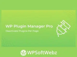 WP Plugin Manager Pro - Deactivate plugins per page