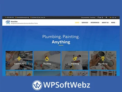 BlueCollar - Handyman & Renovation Business WordPress Theme