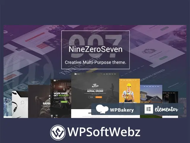 907 Responsive Multi-Purpose WordPress Theme promotional preview